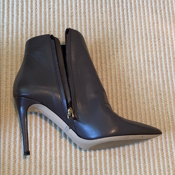 Le Bon Marche Rive Gauche grey leather booties - Picture 4 of 6